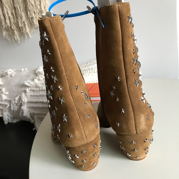 Matisse Caty Leather Boot Brown Star Studded Womens 8 - Picture 8 of 15